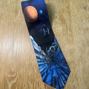 Star Wars Poster Men's Necktie by Ralph Marlin TIE Fighter This Is The RARE ONE!